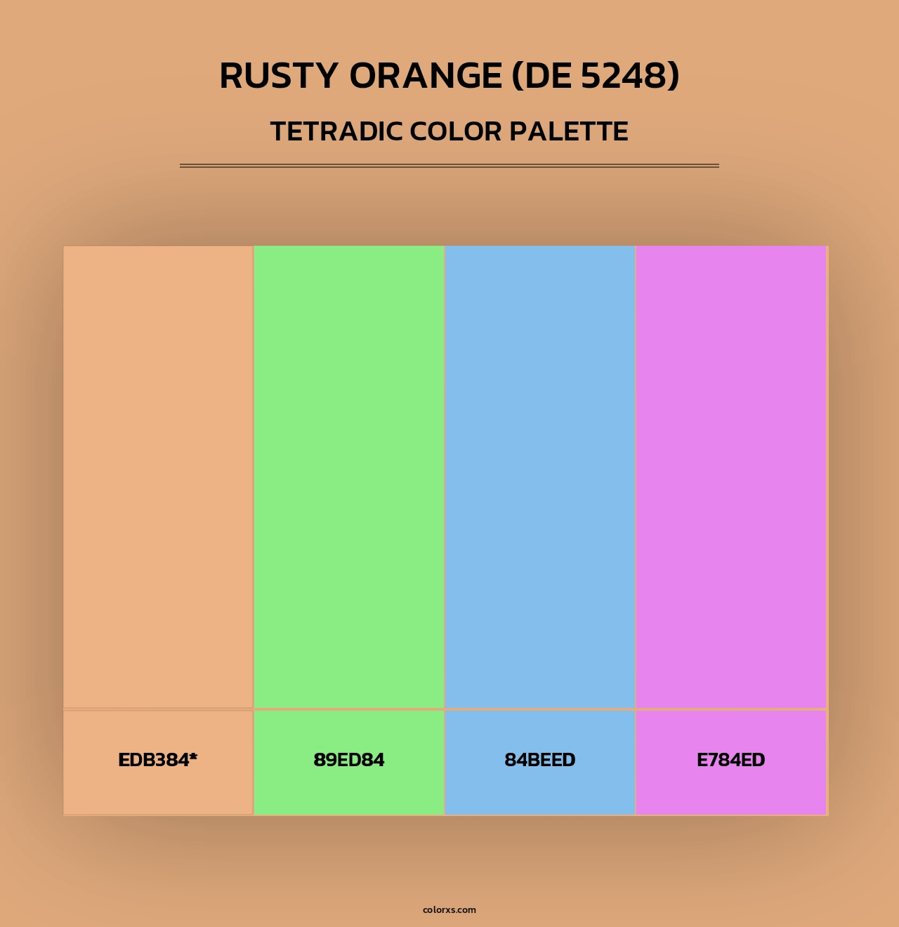 Rusty Orange (DE 5248) - Tetradic Color Palette