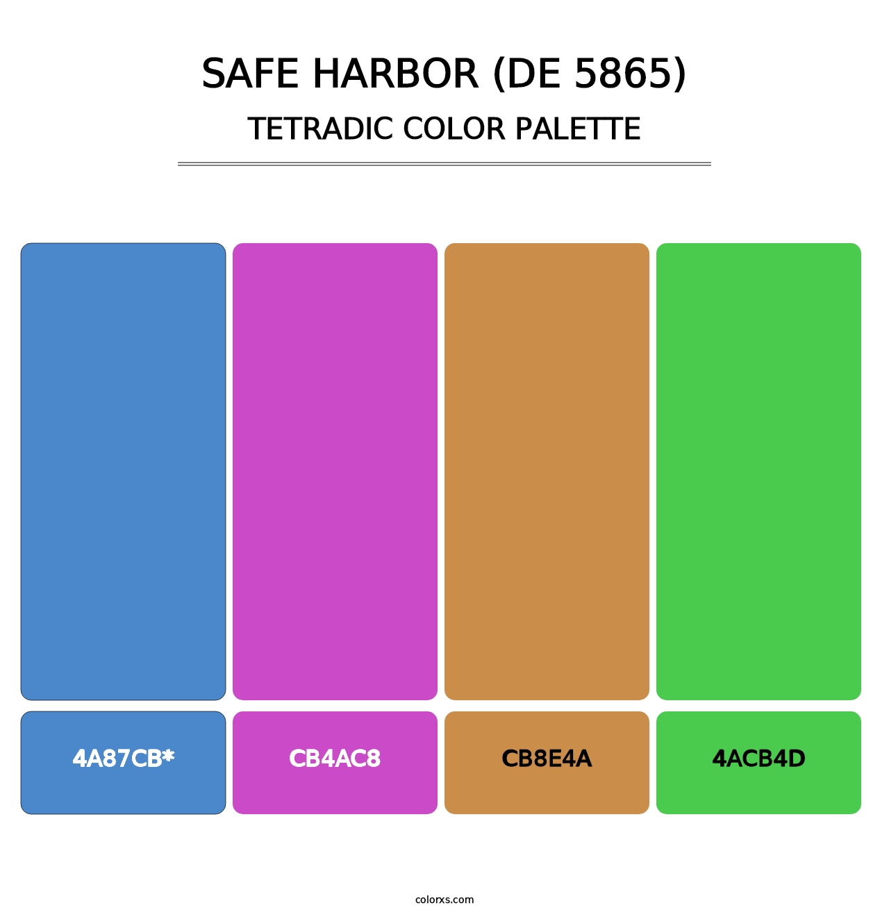 Safe Harbor (DE 5865) - Tetradic Color Palette