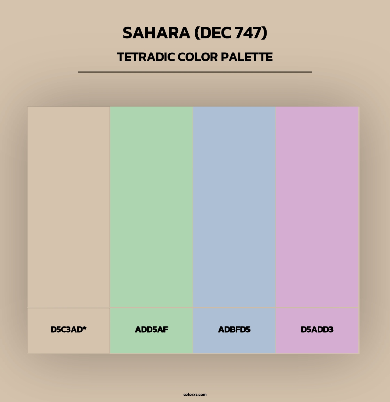 Sahara (DEC 747) - Tetradic Color Palette