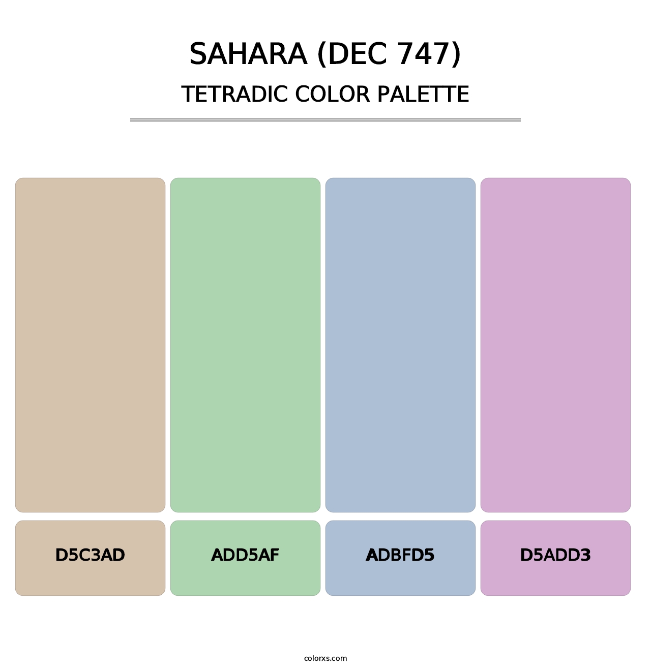 Sahara (DEC 747) - Tetradic Color Palette