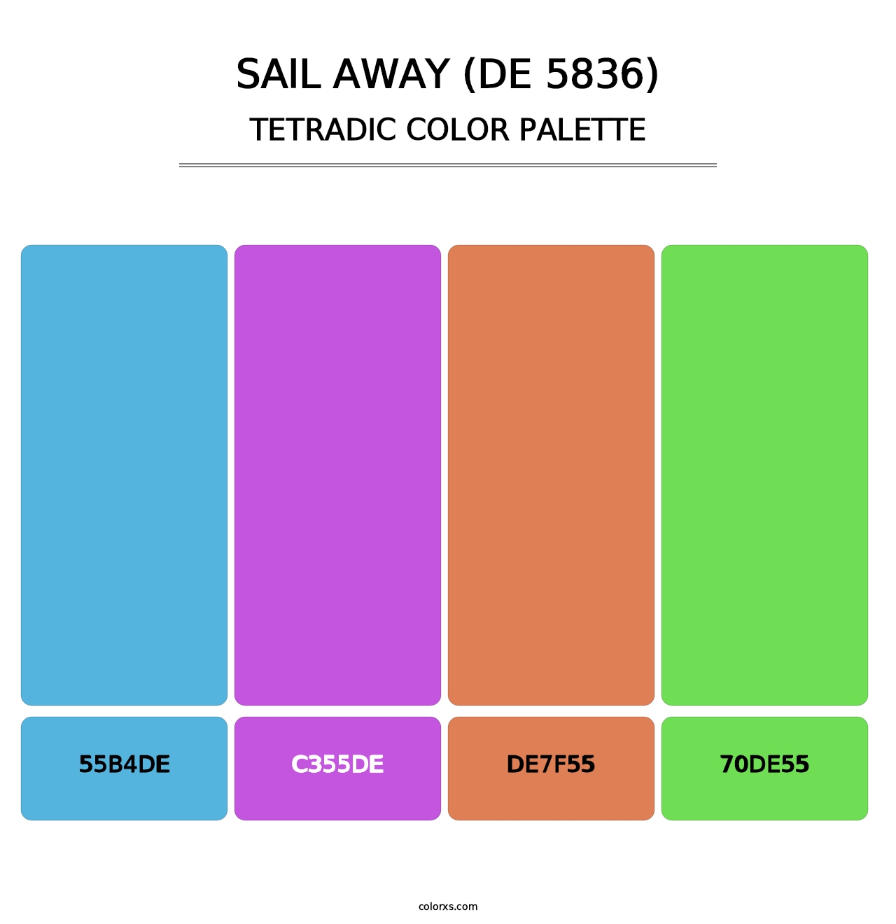 Sail Away (DE 5836) - Tetradic Color Palette