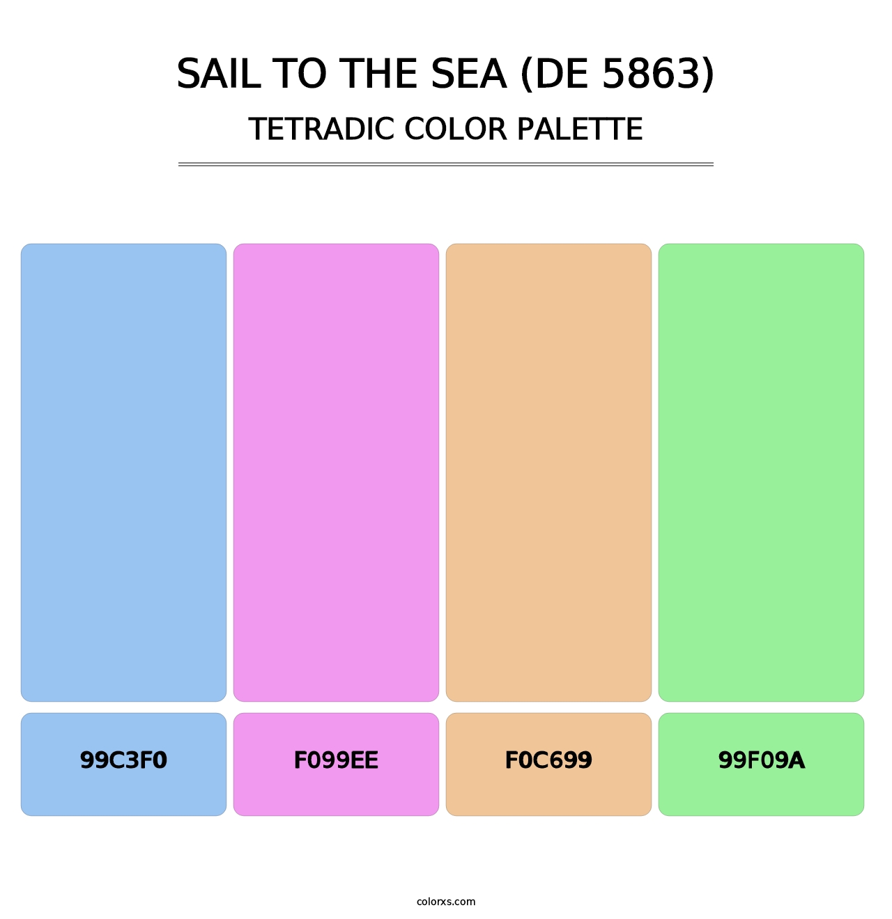 Sail to the Sea (DE 5863) - Tetradic Color Palette
