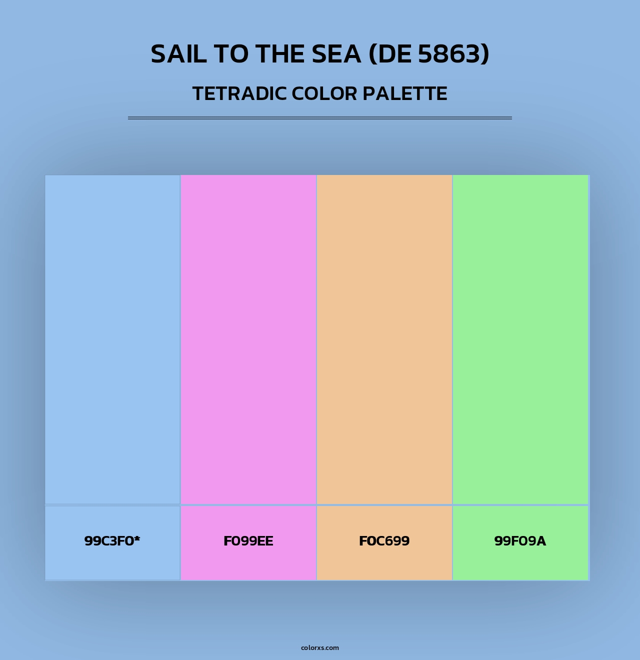Sail to the Sea (DE 5863) - Tetradic Color Palette