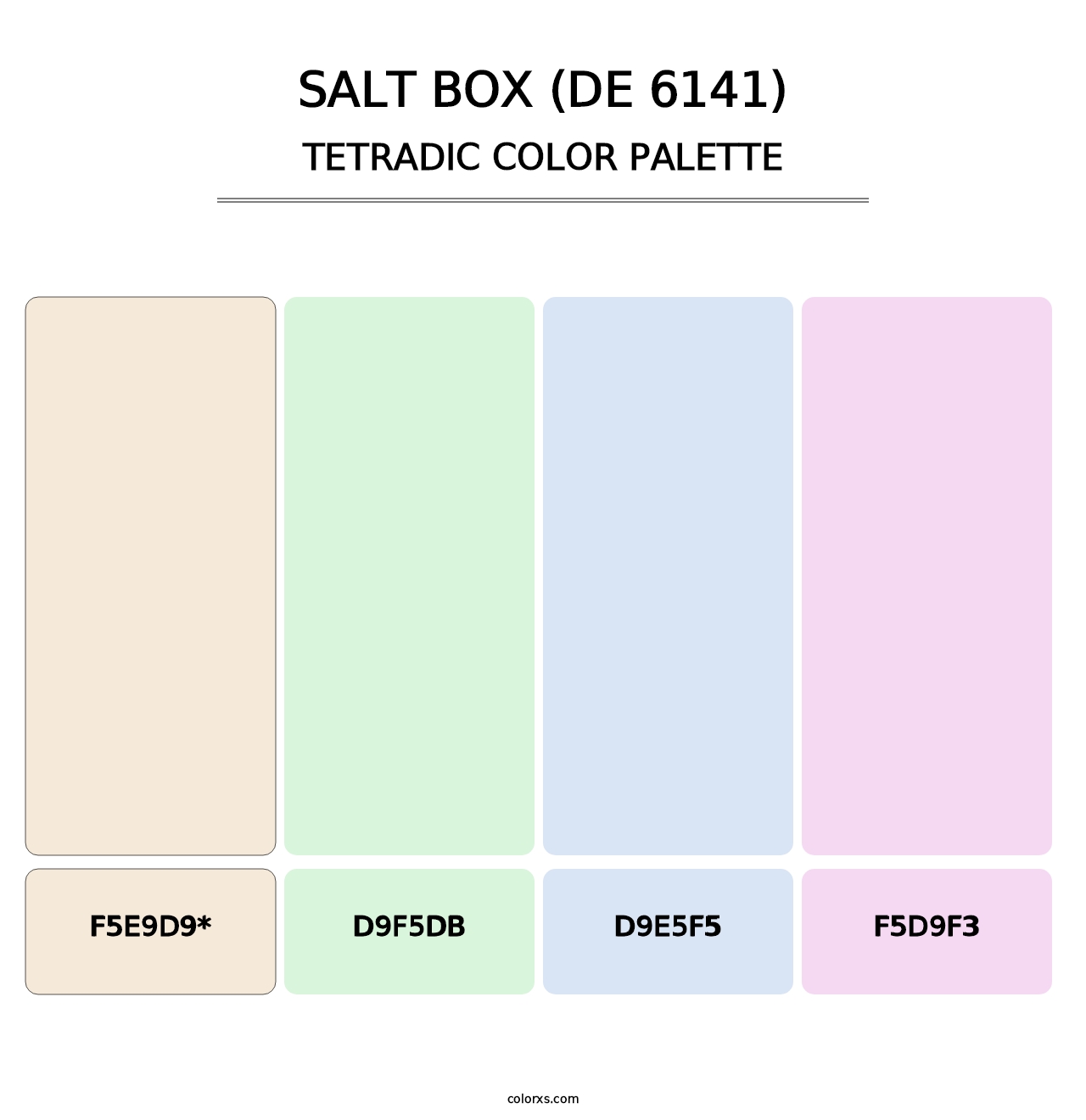 Salt Box (DE 6141) - Tetradic Color Palette