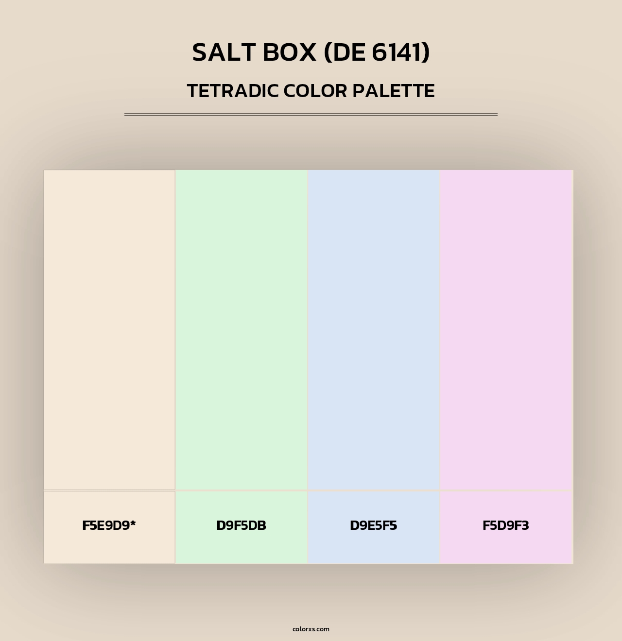 Salt Box (DE 6141) - Tetradic Color Palette