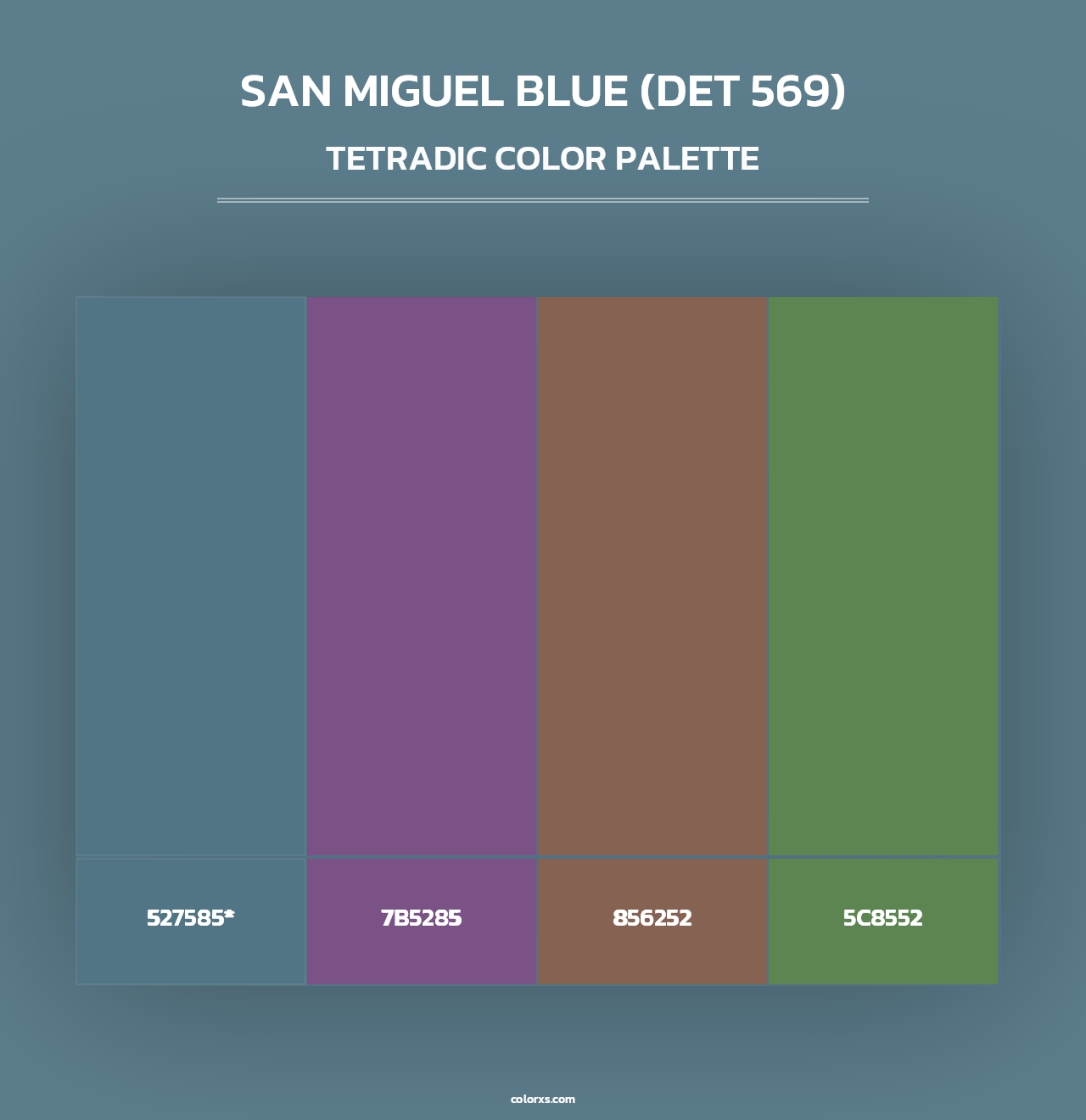 San Miguel Blue (DET 569) - Tetradic Color Palette