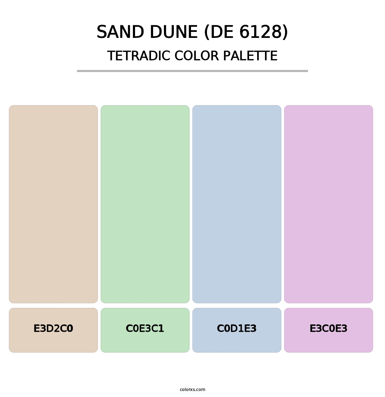 Sand Dune (DE 6128) - Tetradic Color Palette