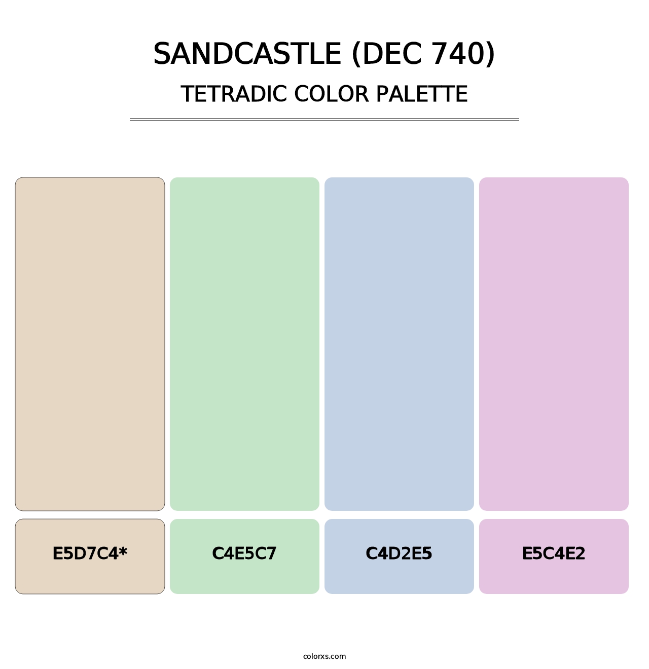 Sandcastle (DEC 740) - Tetradic Color Palette