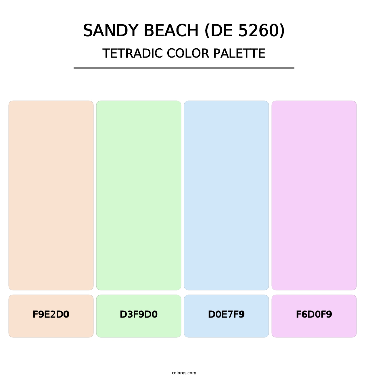 Sandy Beach (DE 5260) - Tetradic Color Palette