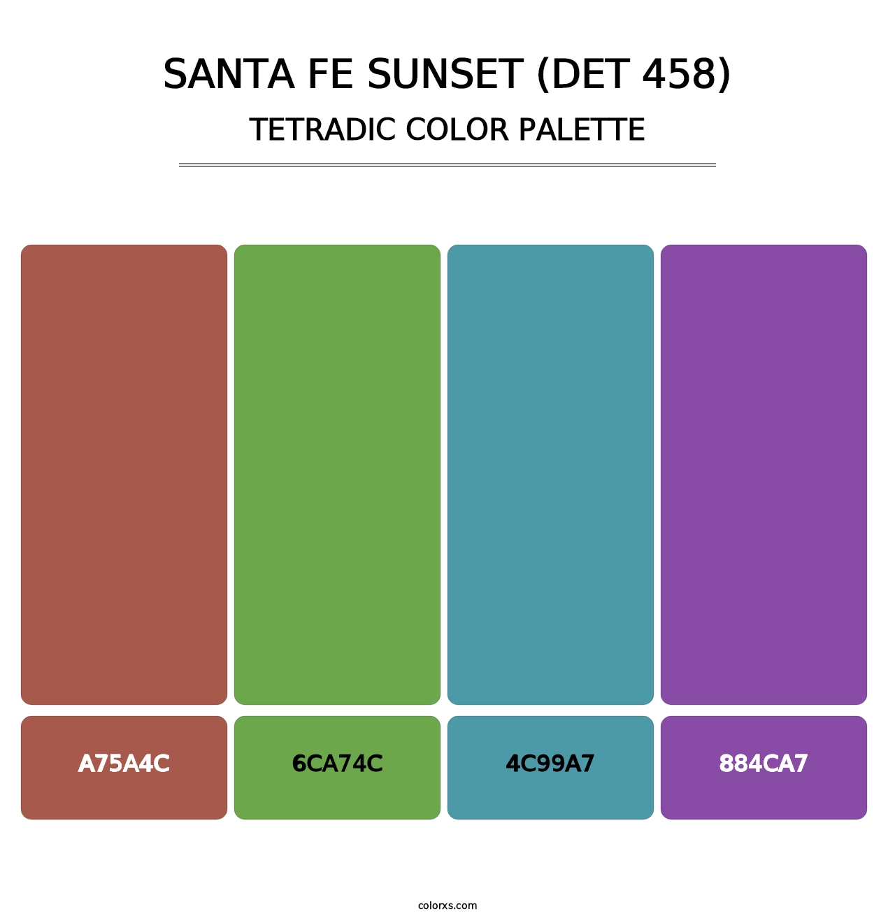 Santa Fe Sunset (DET 458) - Tetradic Color Palette