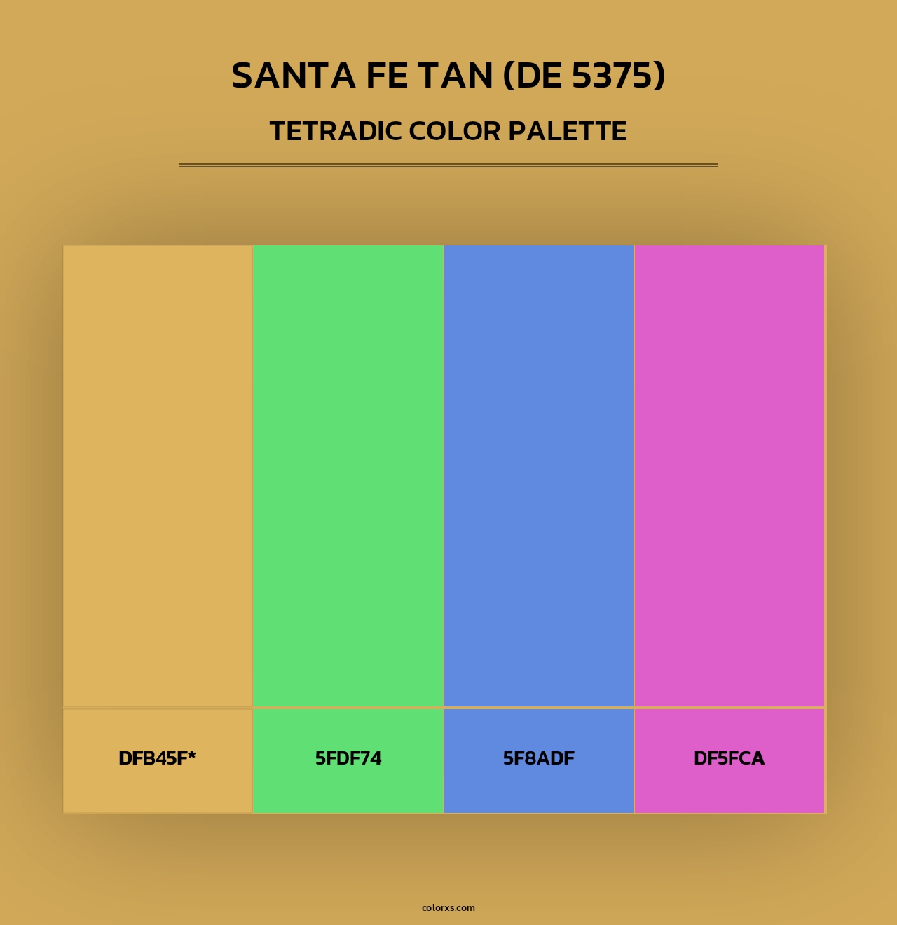 Santa Fe Tan (DE 5375) - Tetradic Color Palette