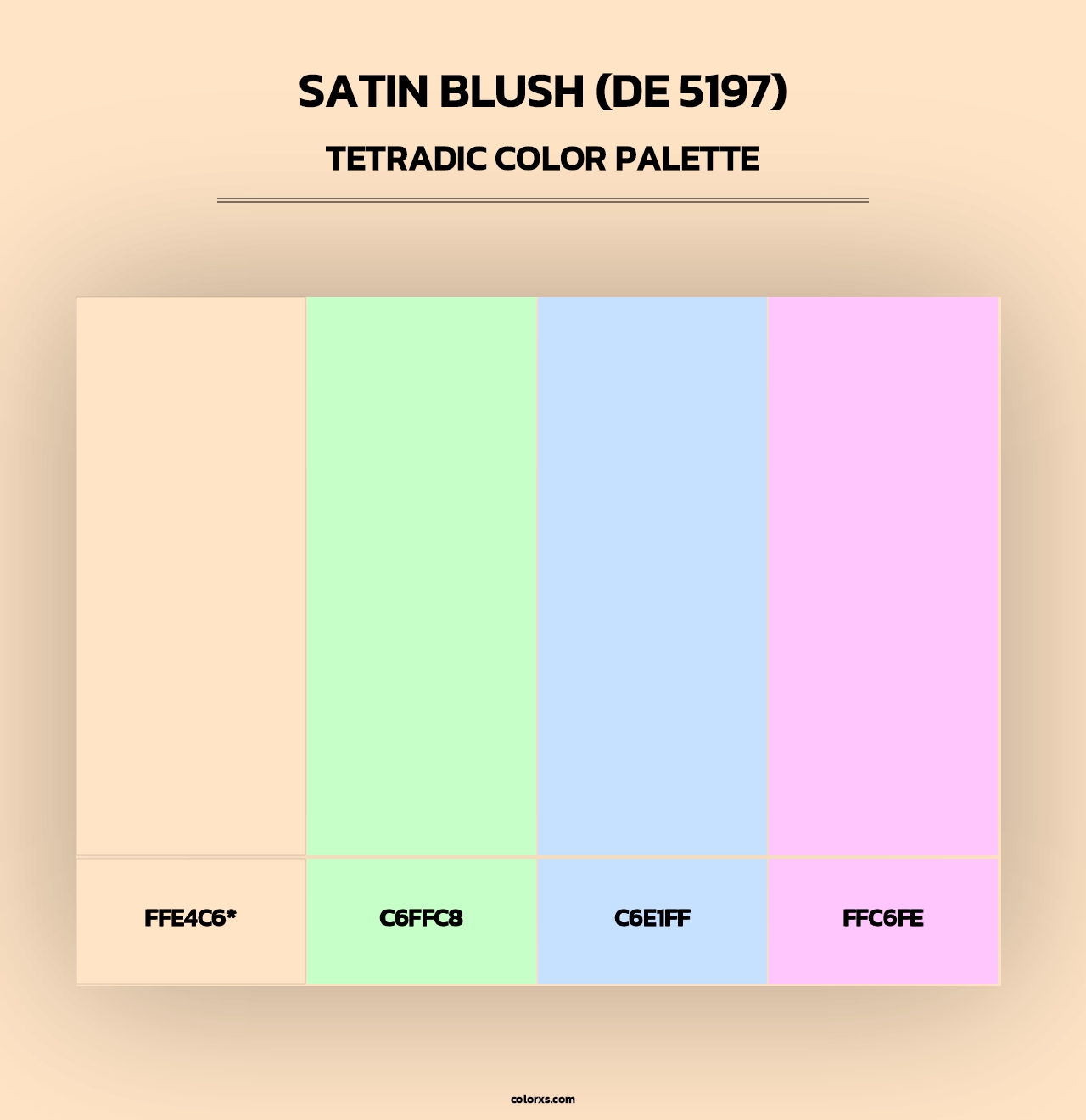 Satin Blush (DE 5197) - Tetradic Color Palette