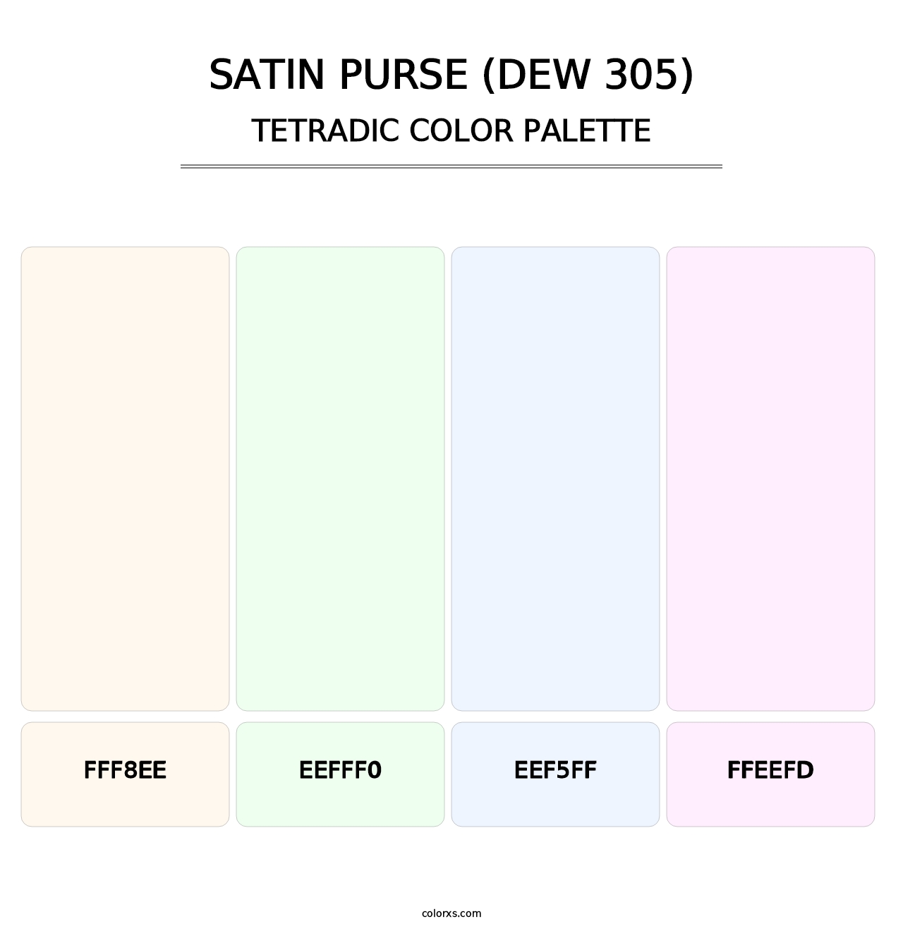 Satin Purse (DEW 305) - Tetradic Color Palette