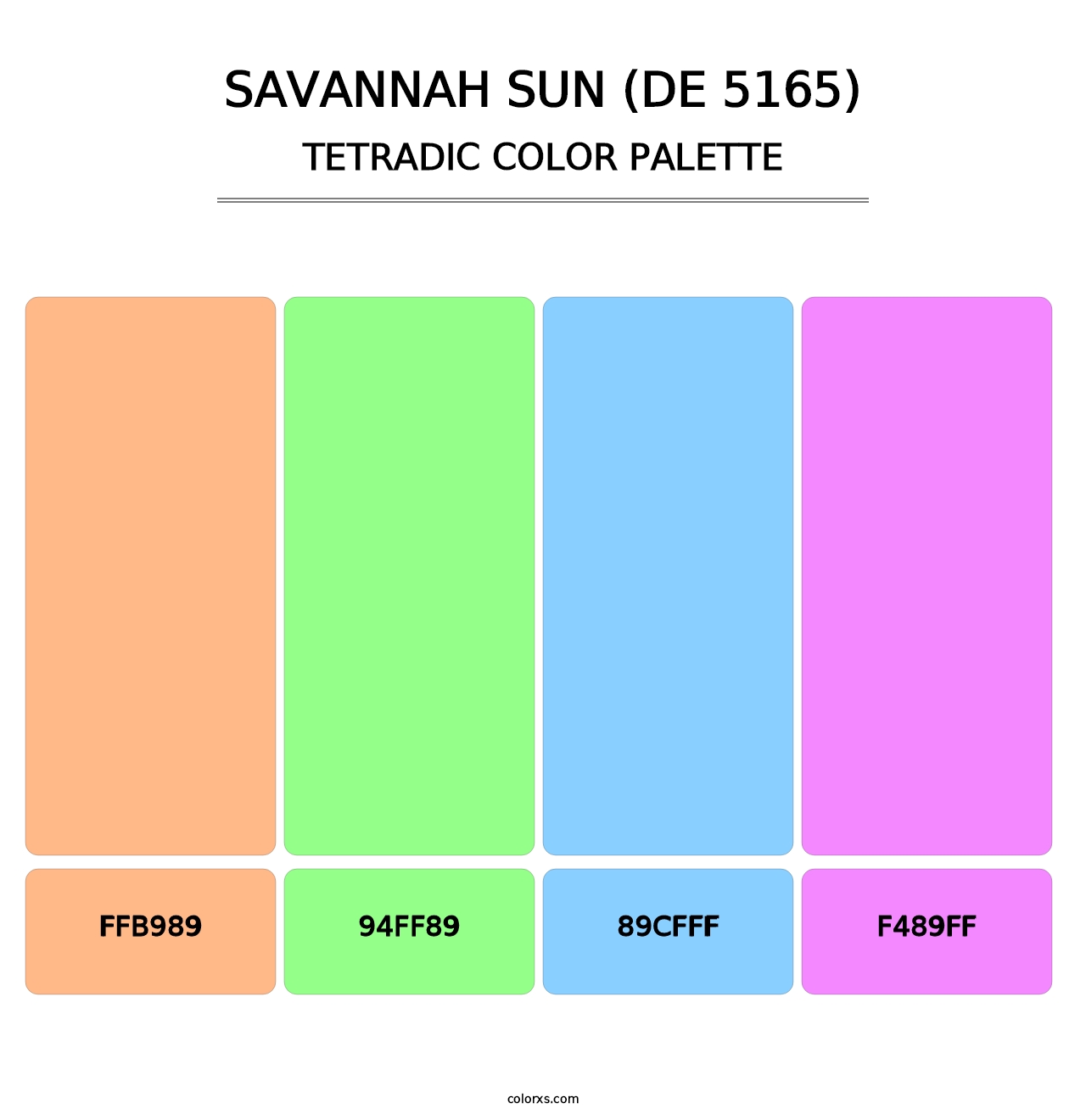 Savannah Sun (DE 5165) - Tetradic Color Palette