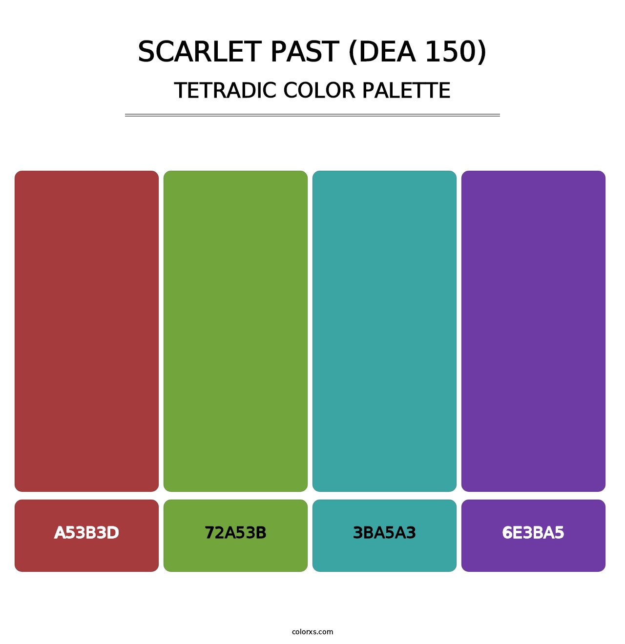 Scarlet Past (DEA 150) - Tetradic Color Palette