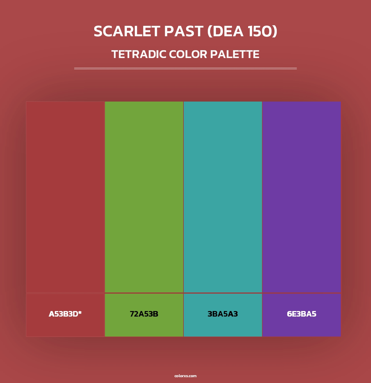 Scarlet Past (DEA 150) - Tetradic Color Palette