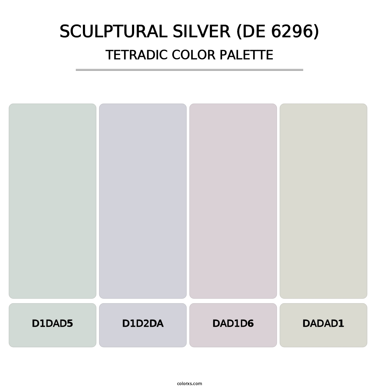 Sculptural Silver (DE 6296) - Tetradic Color Palette