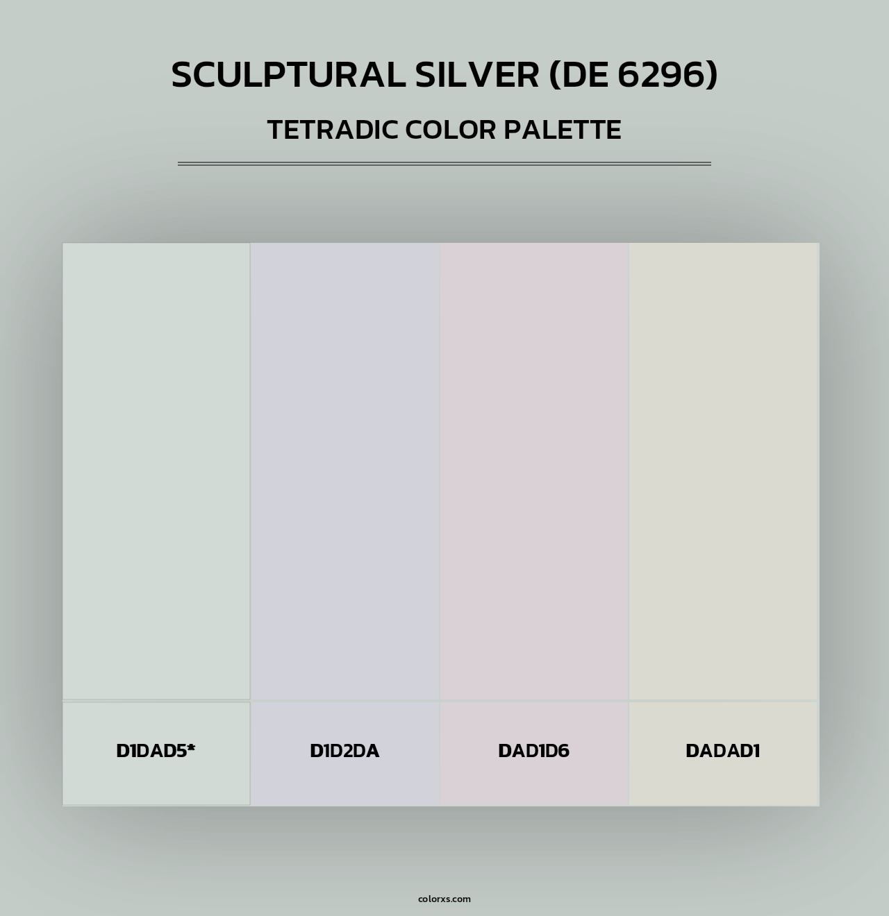 Sculptural Silver (DE 6296) - Tetradic Color Palette
