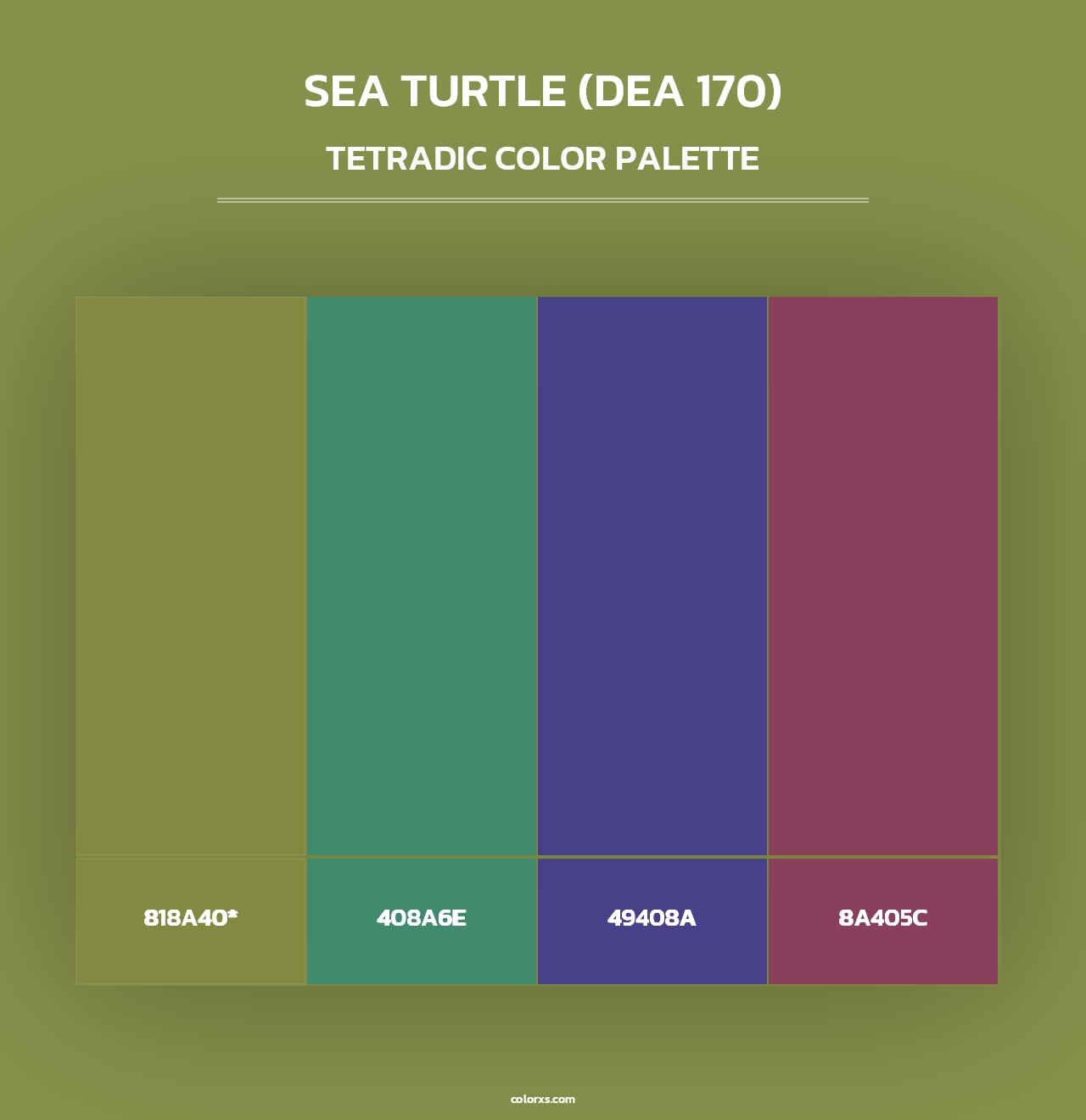 Sea Turtle (DEA 170) - Tetradic Color Palette