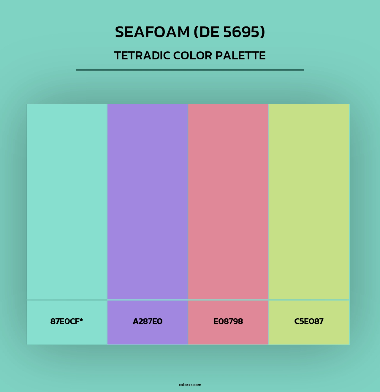 Seafoam (DE 5695) - Tetradic Color Palette