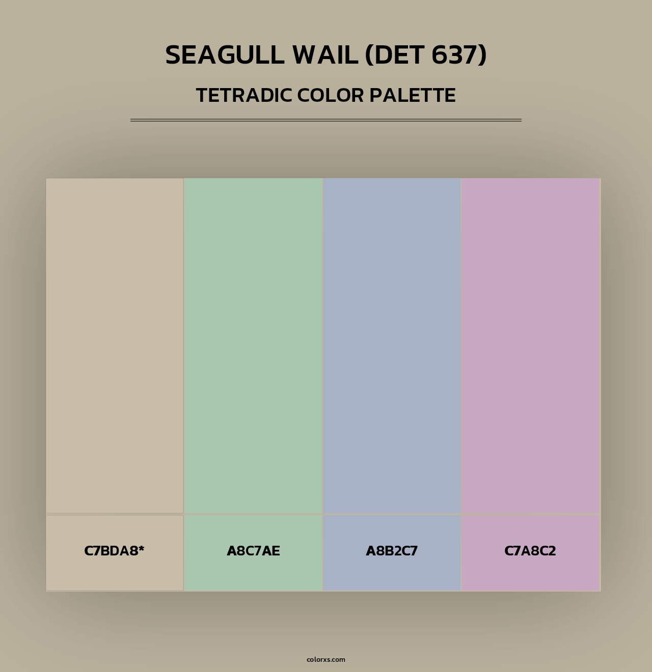 Seagull Wail (DET 637) - Tetradic Color Palette