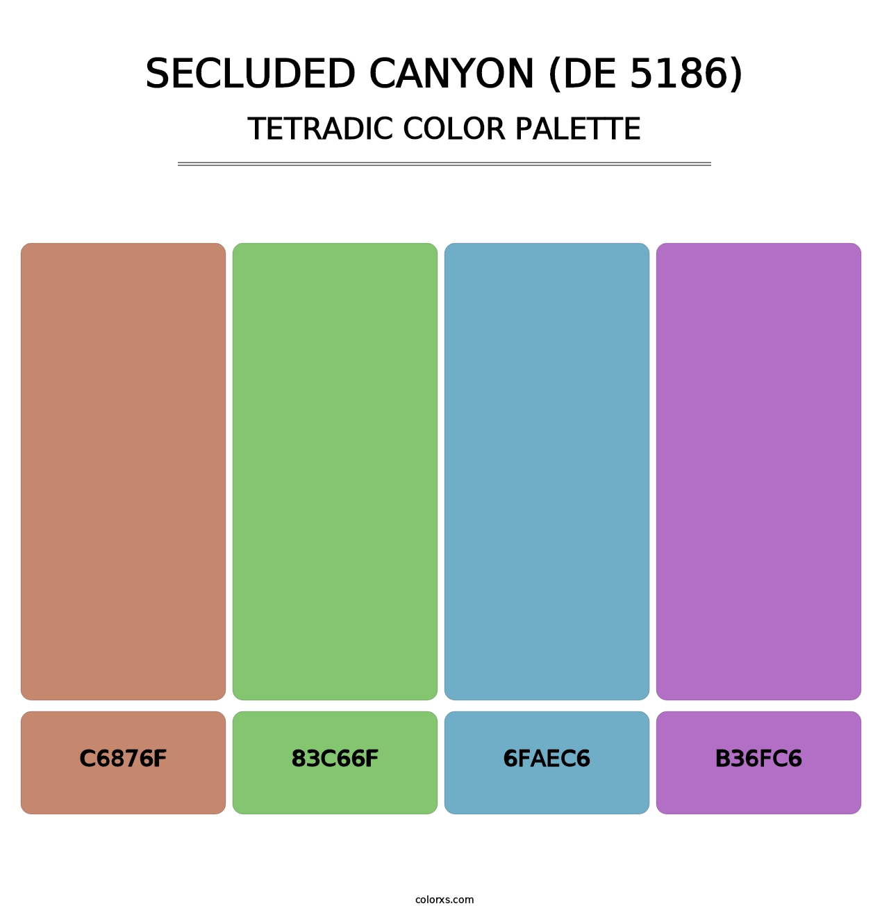 Secluded Canyon (DE 5186) - Tetradic Color Palette