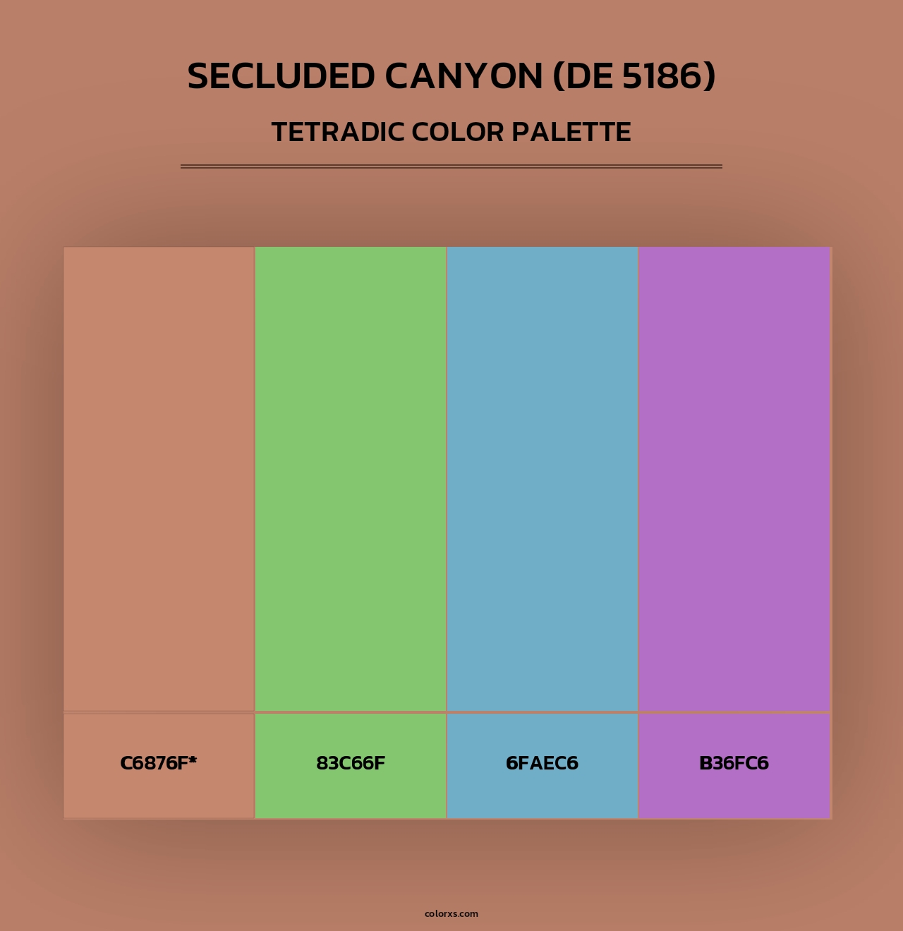 Secluded Canyon (DE 5186) - Tetradic Color Palette