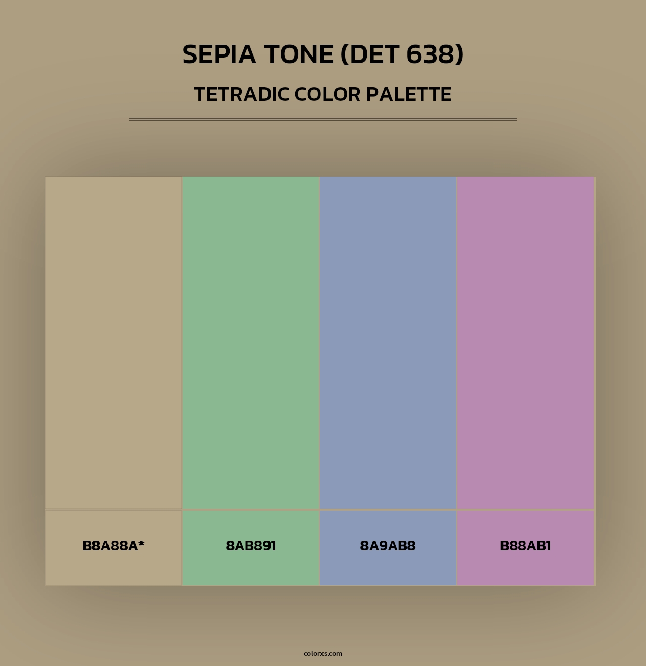 Sepia Tone (DET 638) - Tetradic Color Palette