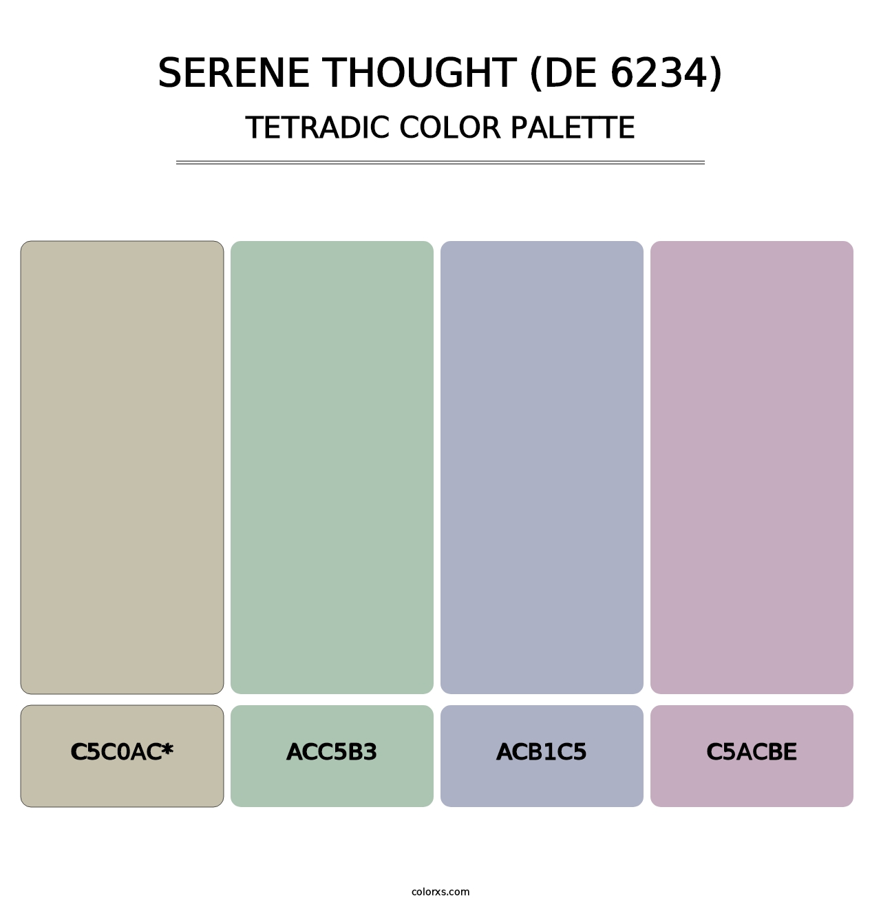 Serene Thought (DE 6234) - Tetradic Color Palette