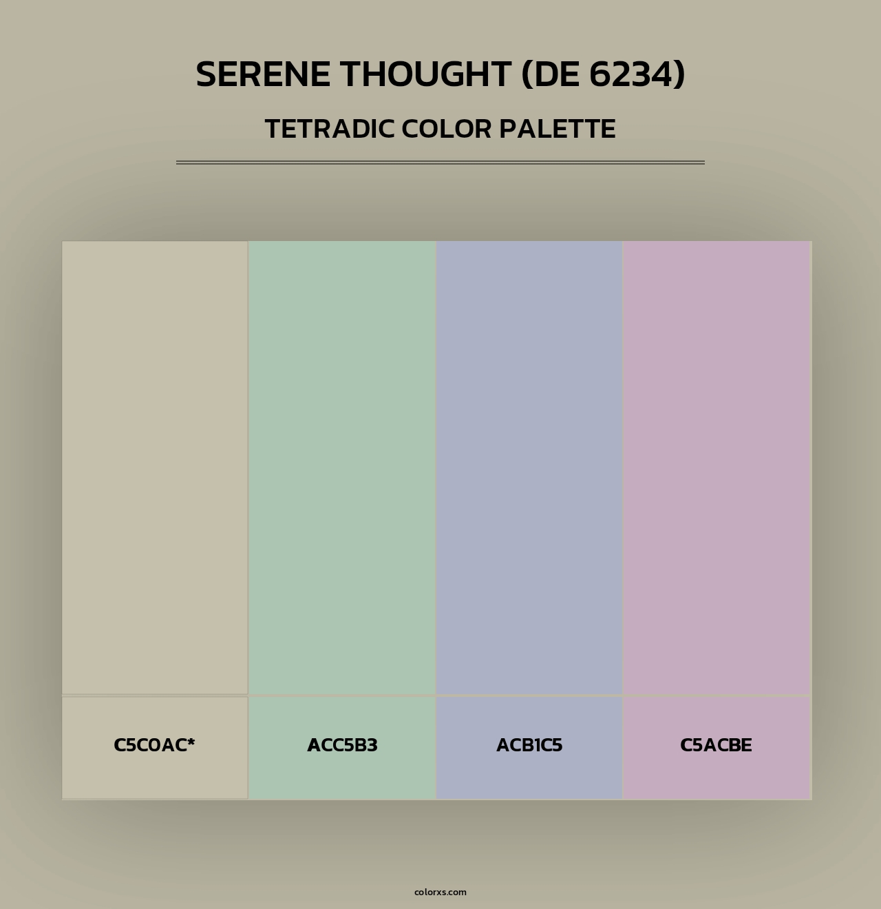 Serene Thought (DE 6234) - Tetradic Color Palette