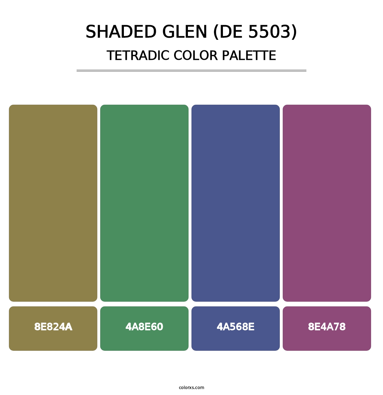 Shaded Glen (DE 5503) - Tetradic Color Palette