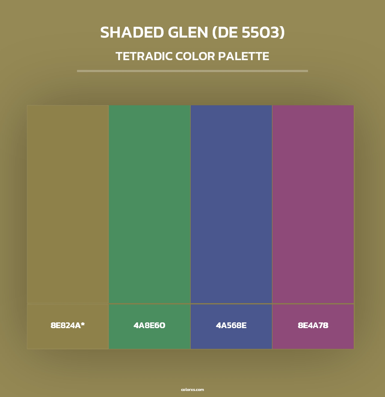 Shaded Glen (DE 5503) - Tetradic Color Palette