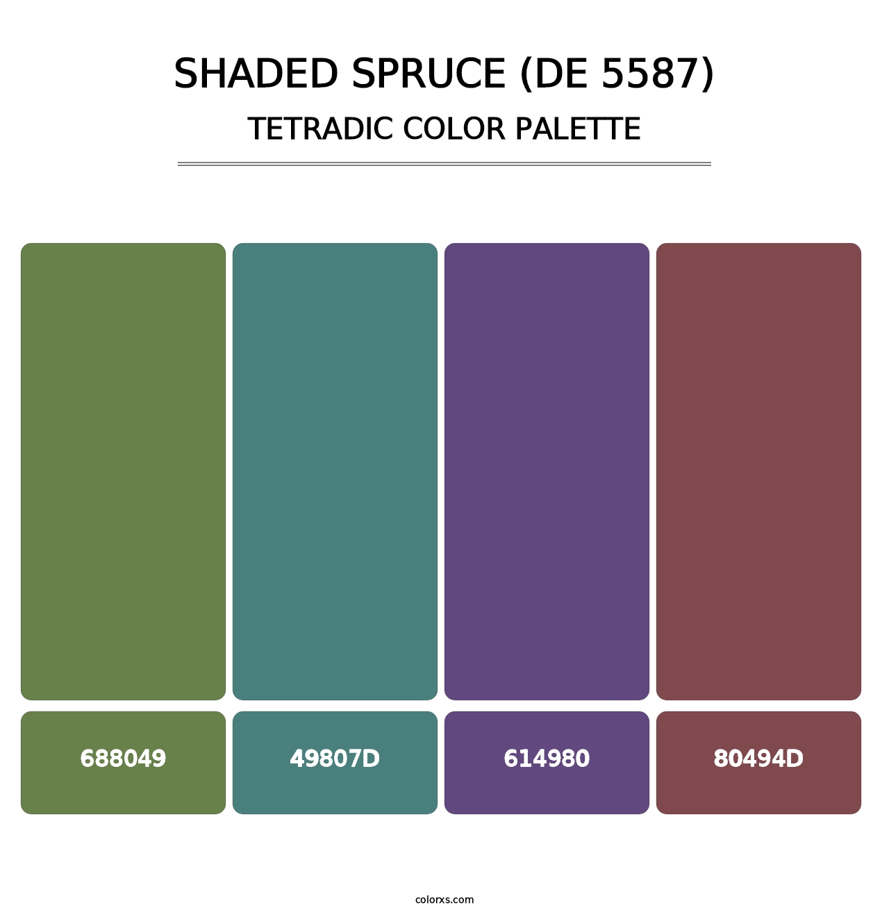 Shaded Spruce (DE 5587) - Tetradic Color Palette