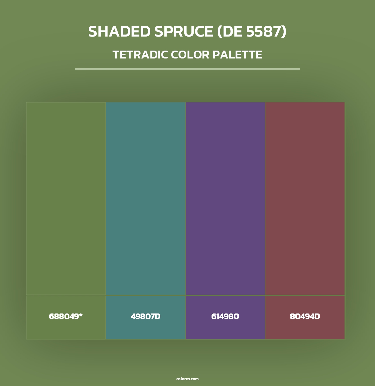 Shaded Spruce (DE 5587) - Tetradic Color Palette