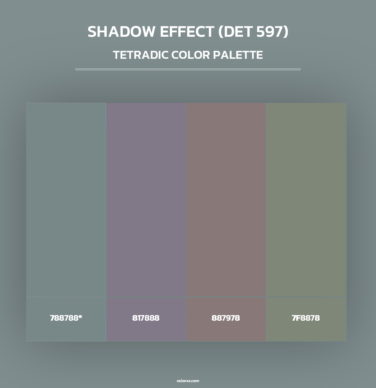 Shadow Effect (DET 597) - Tetradic Color Palette