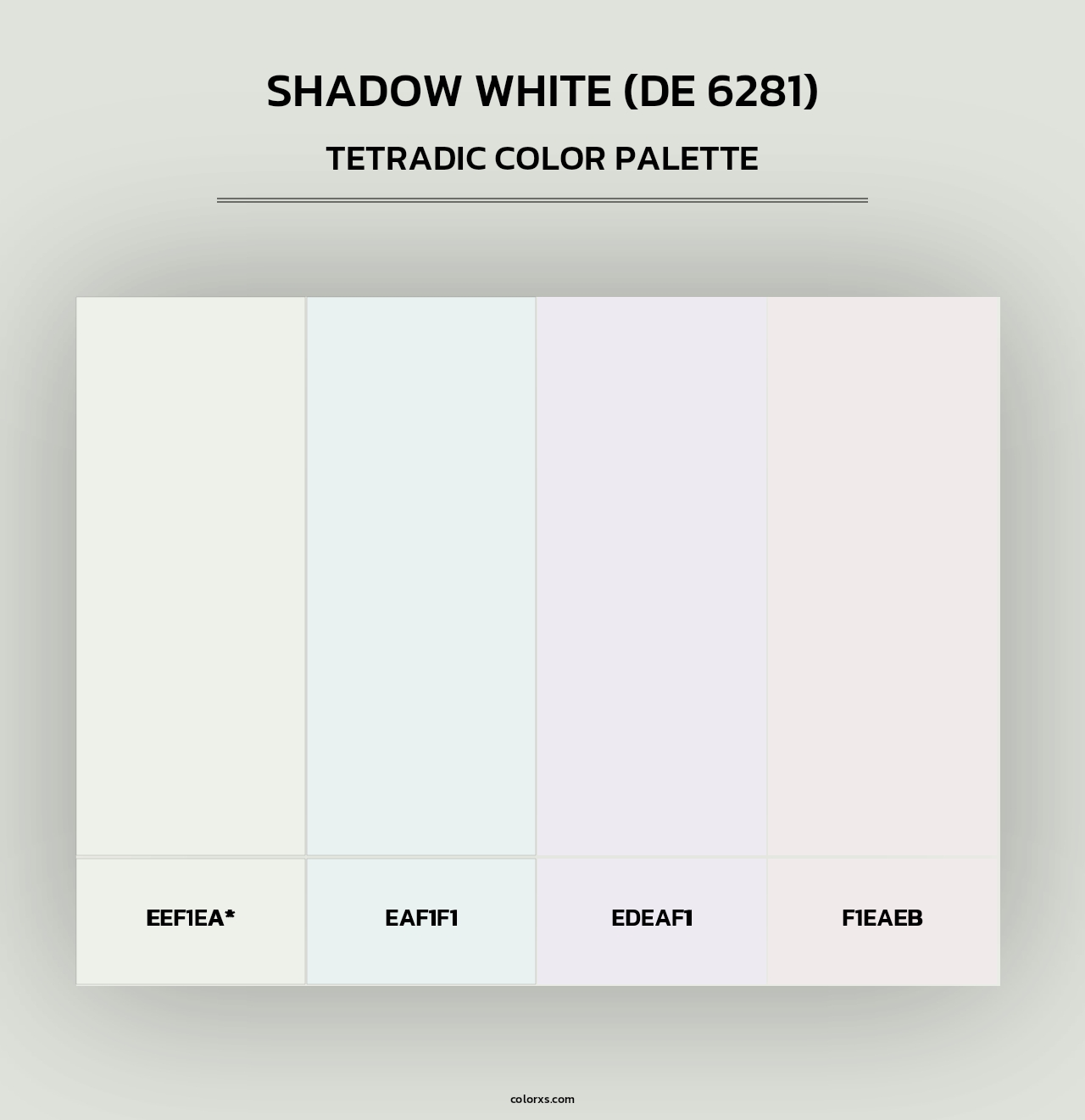 Shadow White (DE 6281) - Tetradic Color Palette