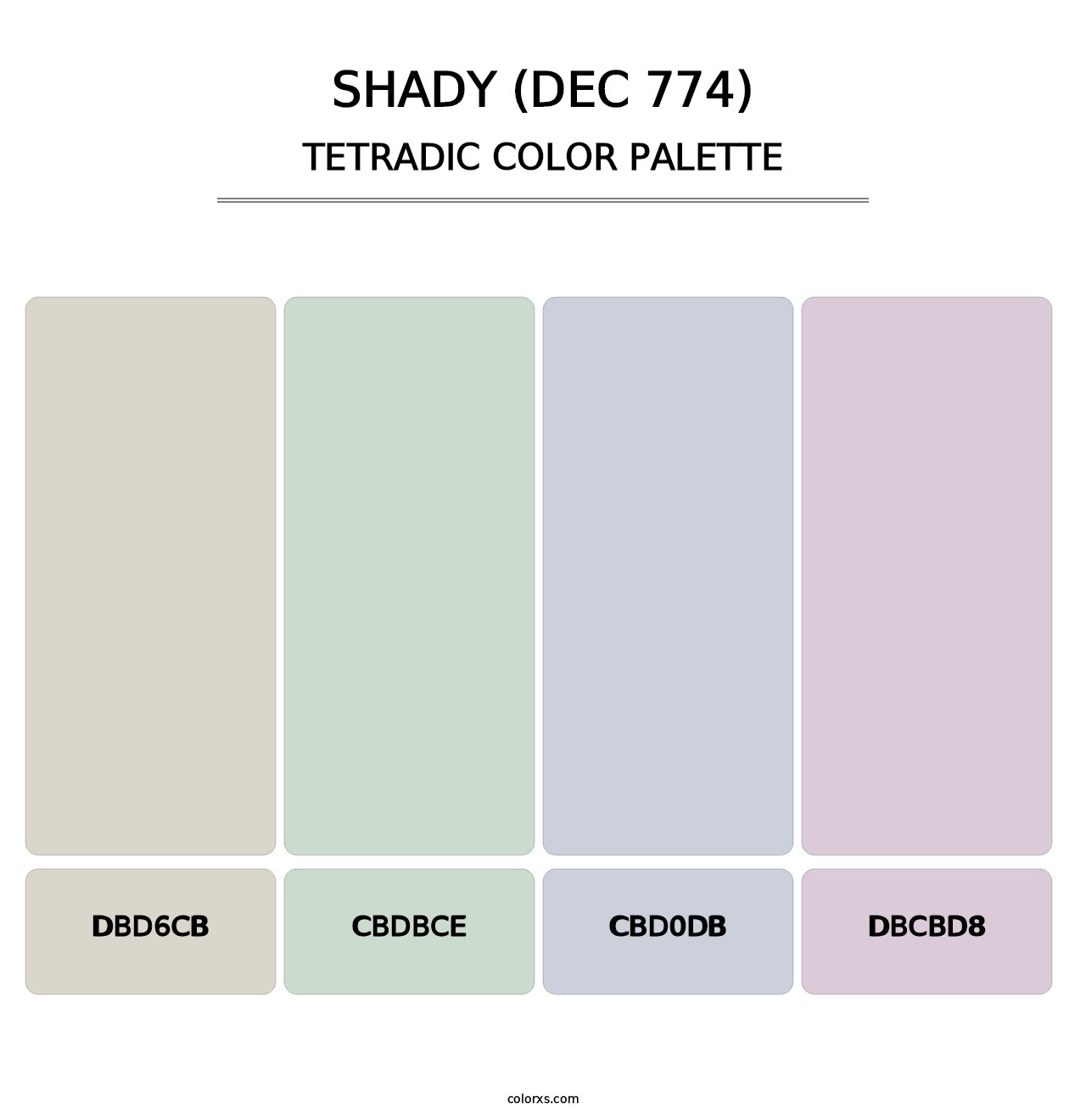 Shady (DEC 774) - Tetradic Color Palette