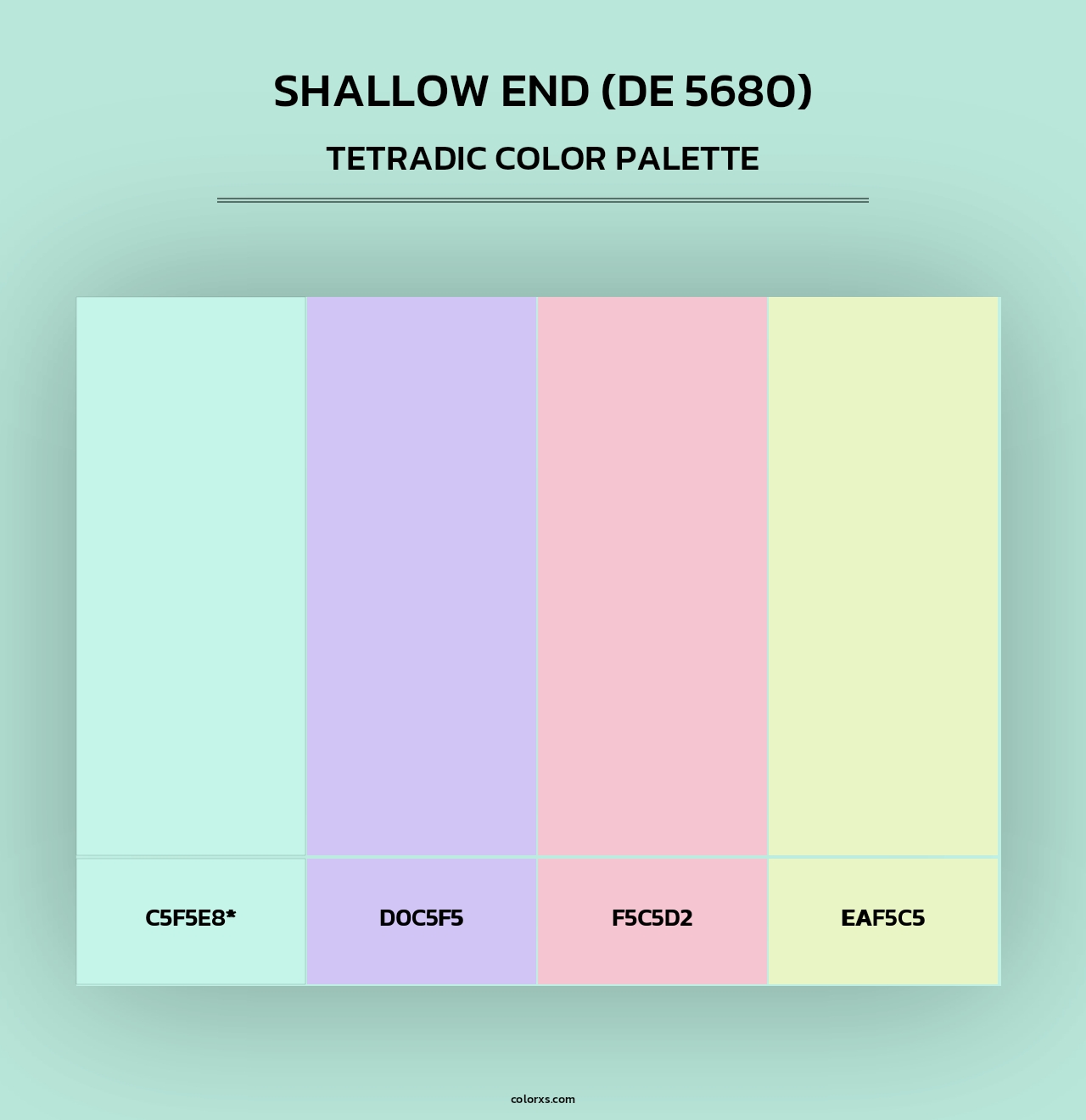 Shallow End (DE 5680) - Tetradic Color Palette