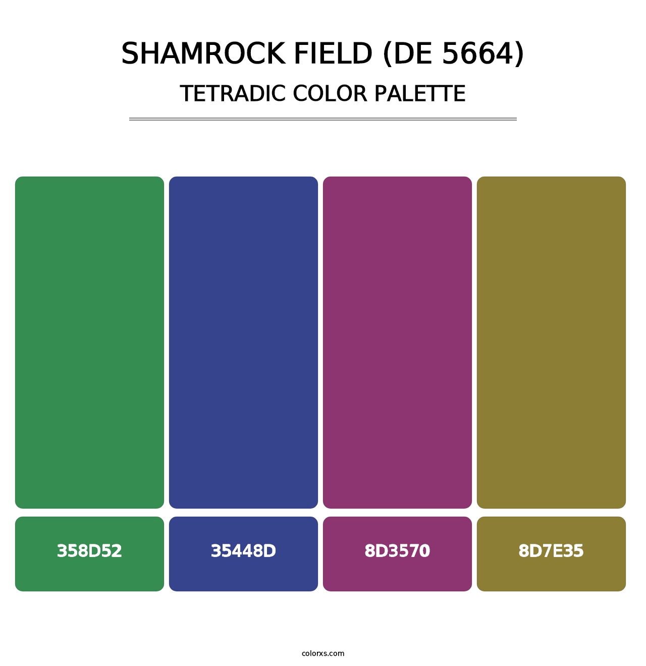 Shamrock Field (DE 5664) - Tetradic Color Palette