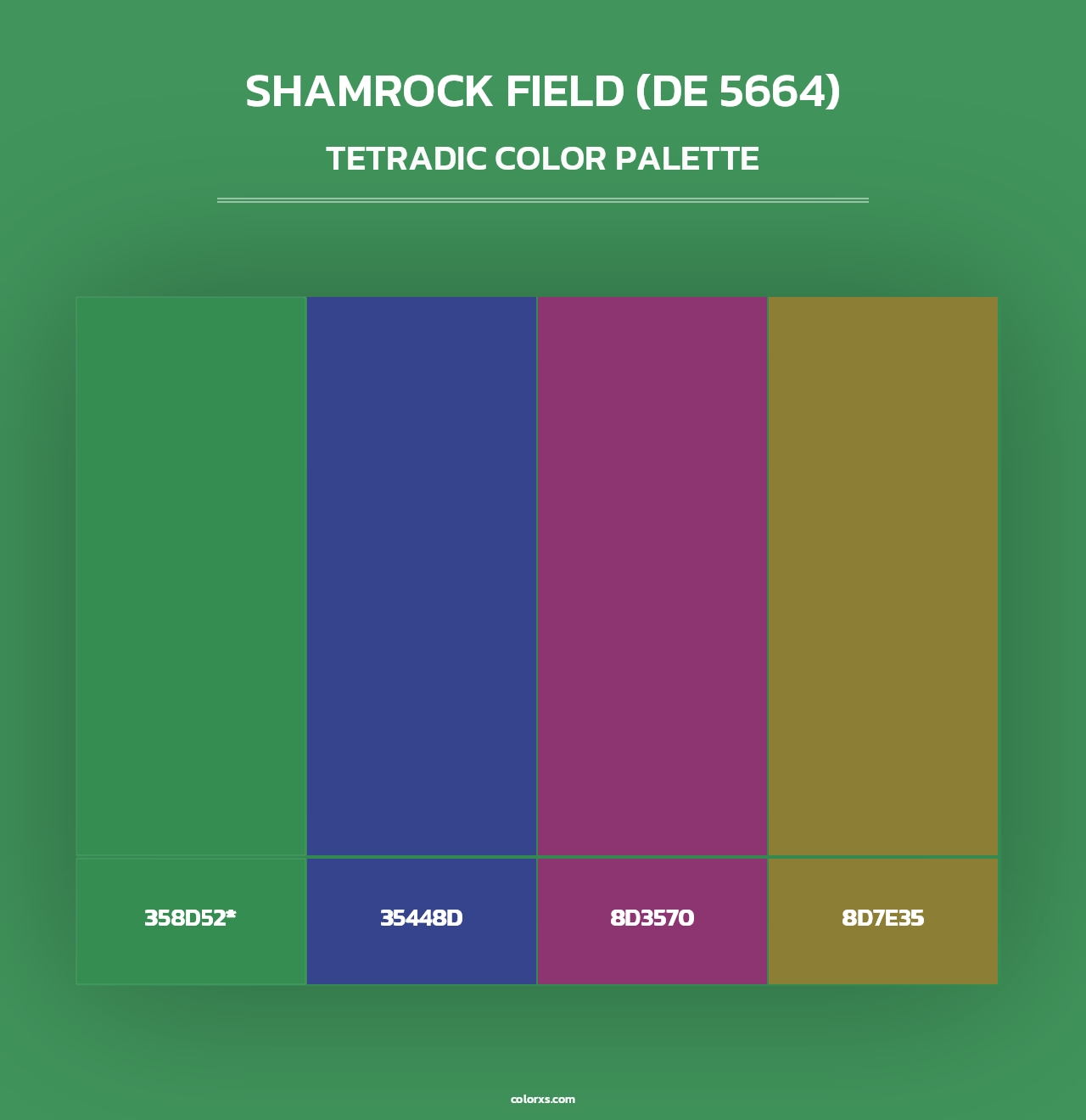 Shamrock Field (DE 5664) - Tetradic Color Palette