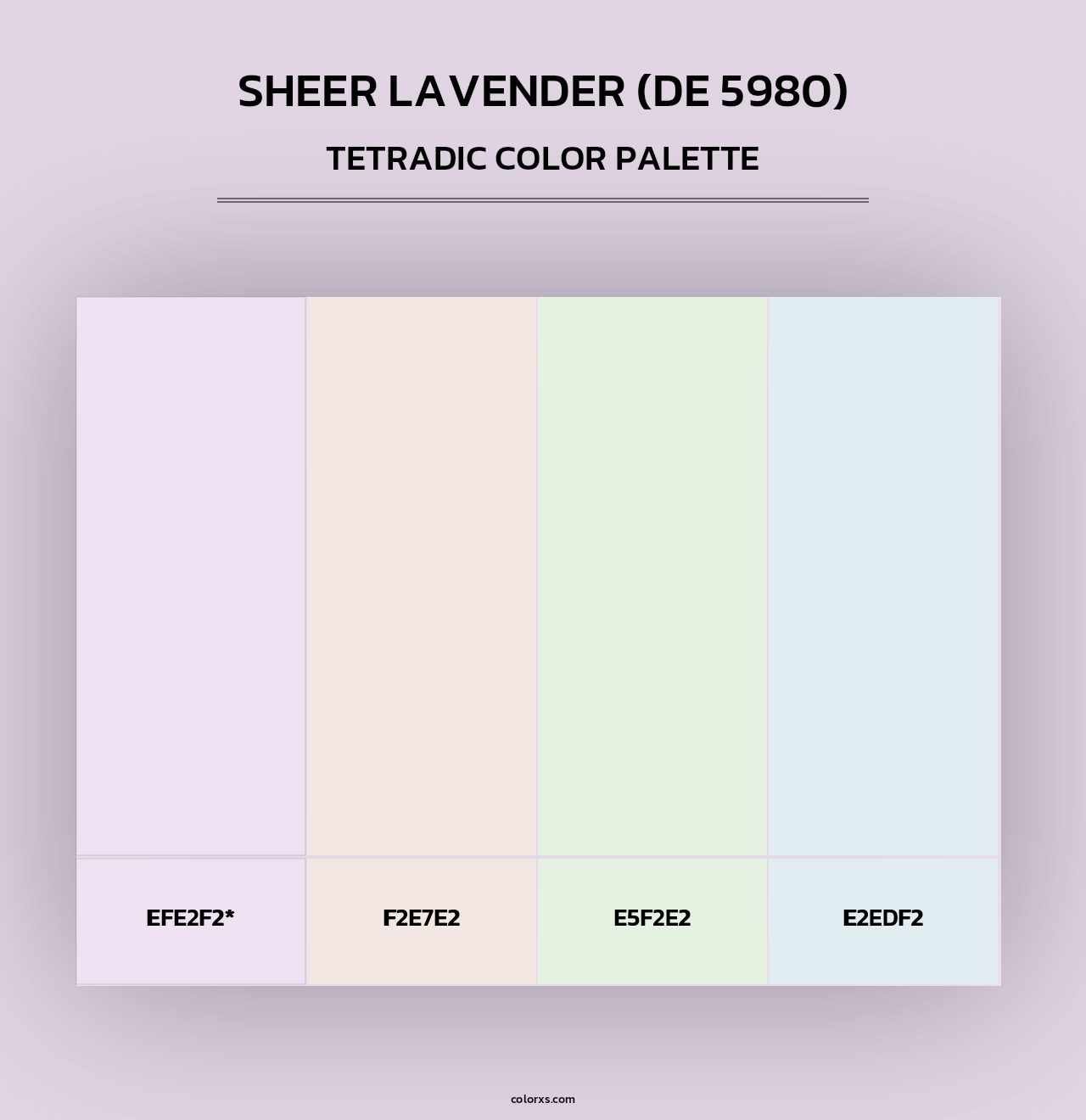 Sheer Lavender (DE 5980) - Tetradic Color Palette