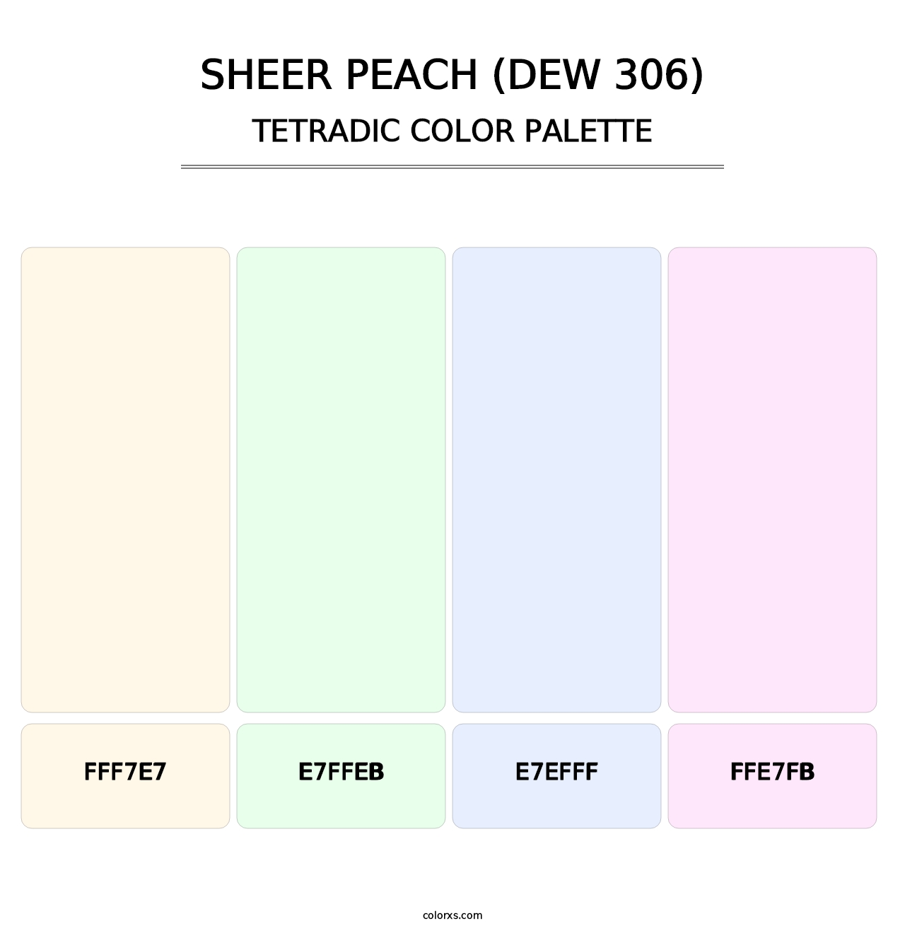 Sheer Peach (DEW 306) - Tetradic Color Palette