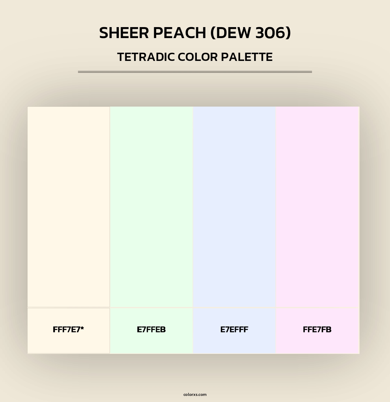 Sheer Peach (DEW 306) - Tetradic Color Palette