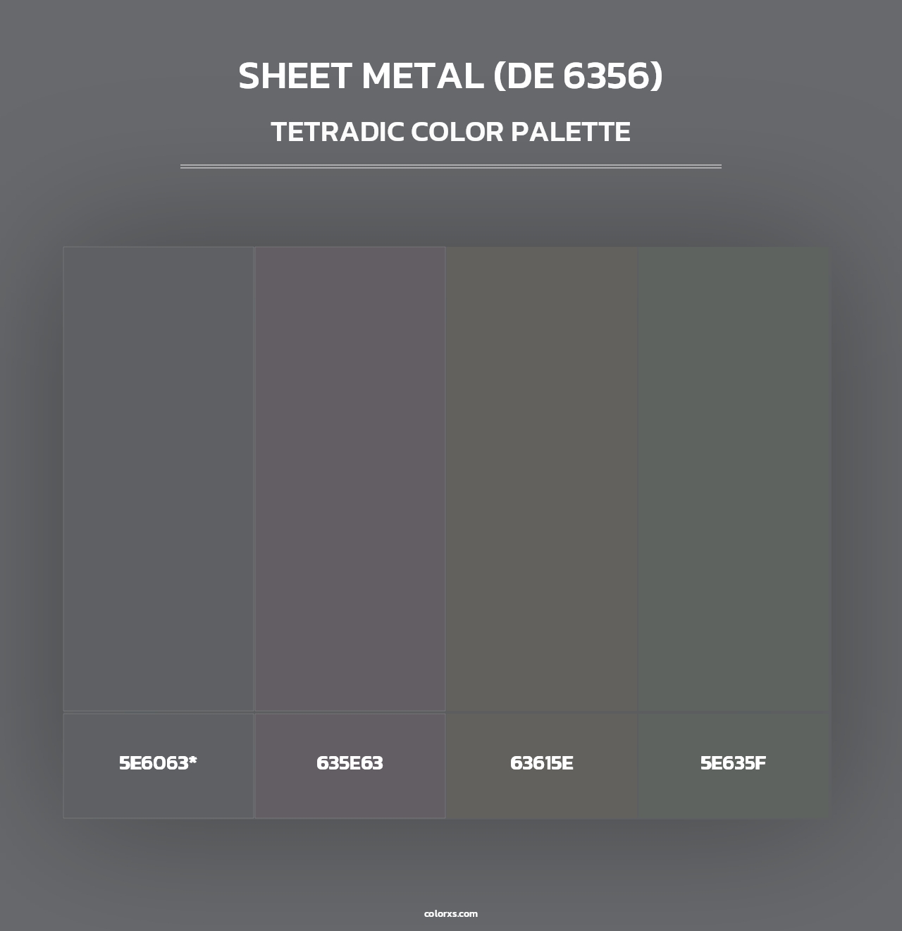 Sheet Metal (DE 6356) - Tetradic Color Palette
