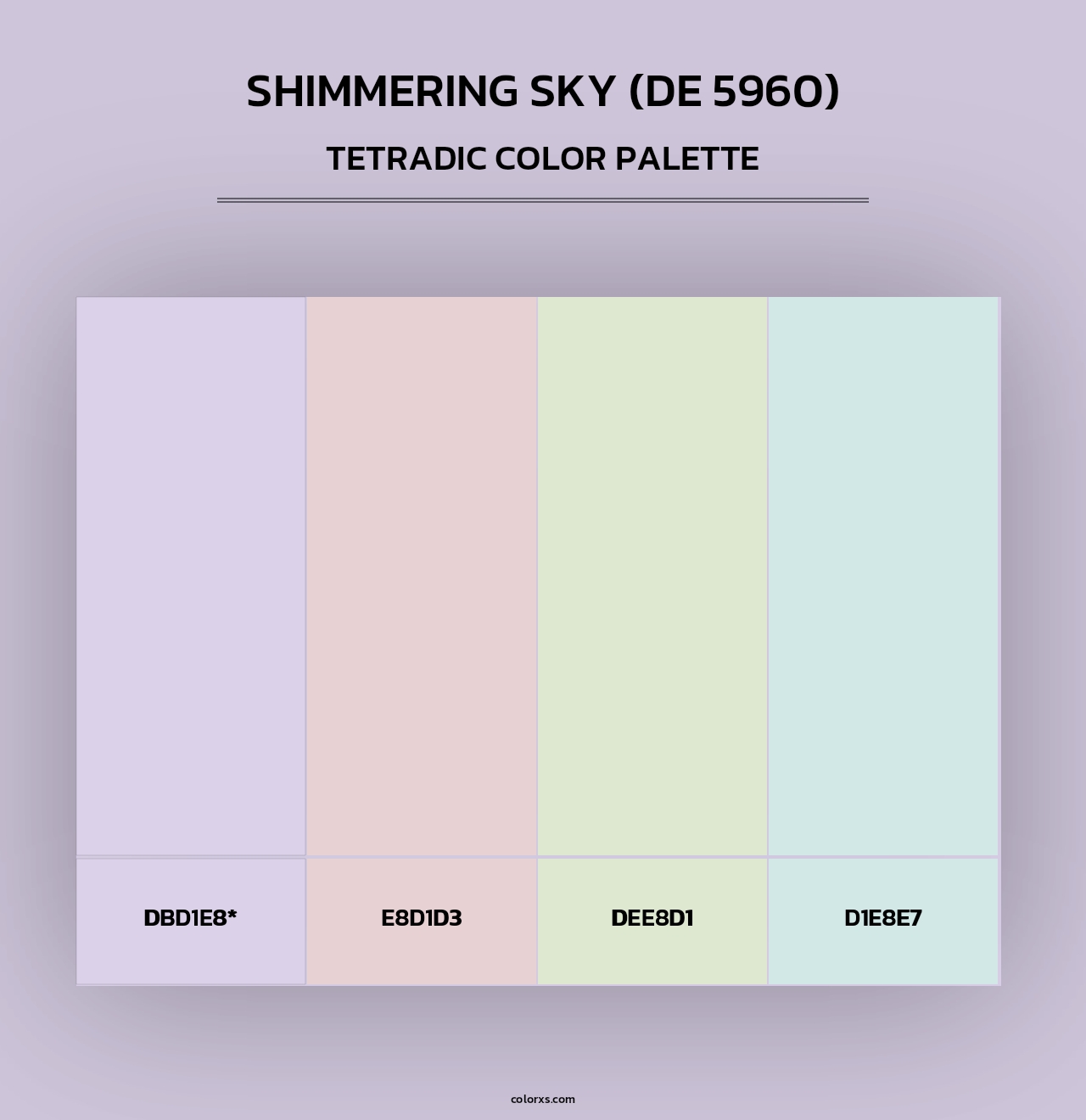 Shimmering Sky (DE 5960) - Tetradic Color Palette