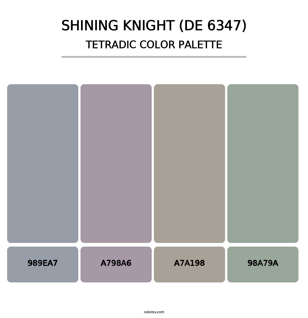 Shining Knight (DE 6347) - Tetradic Color Palette