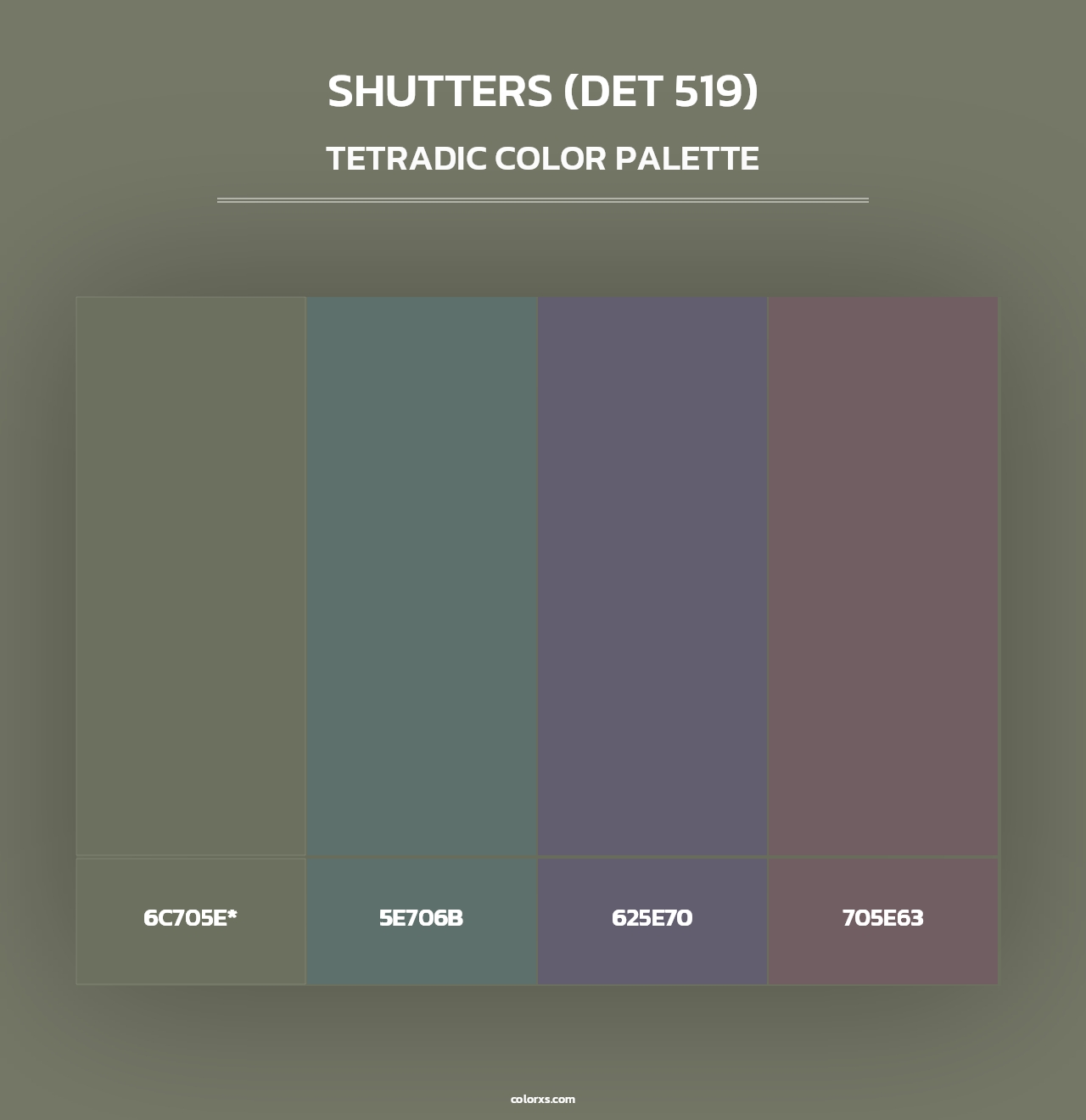 Shutters (DET 519) - Tetradic Color Palette