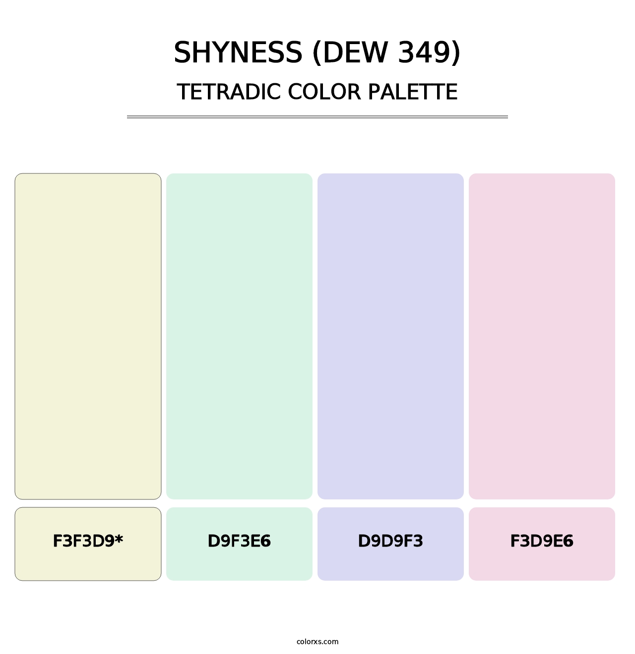 Shyness (DEW 349) - Tetradic Color Palette