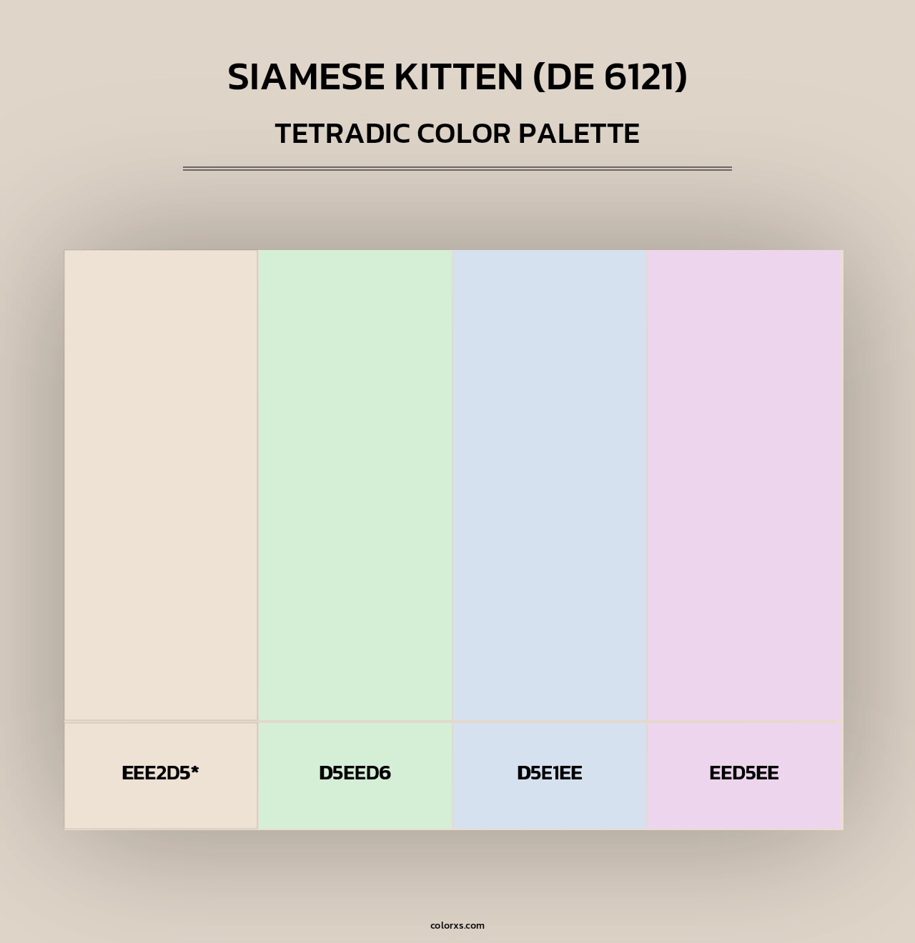 Siamese Kitten (DE 6121) - Tetradic Color Palette
