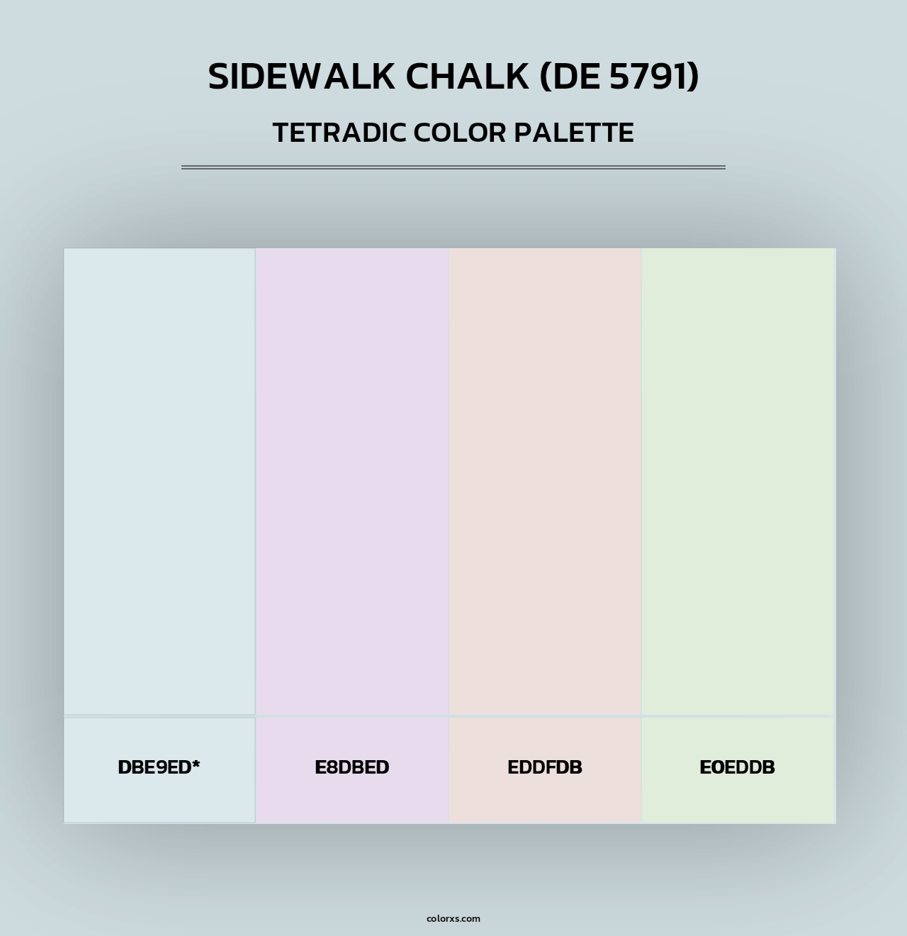 Sidewalk Chalk (DE 5791) - Tetradic Color Palette